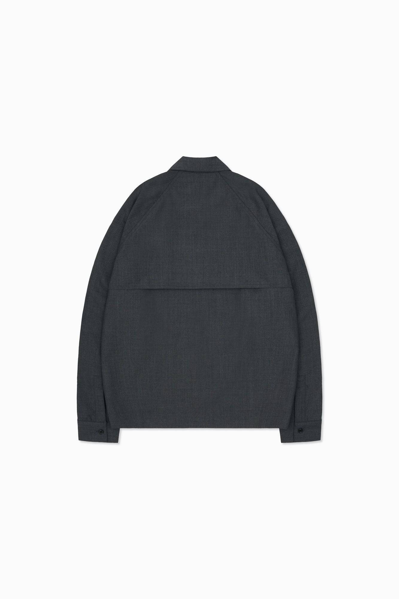 Zip Wool Shirt - Charcoal