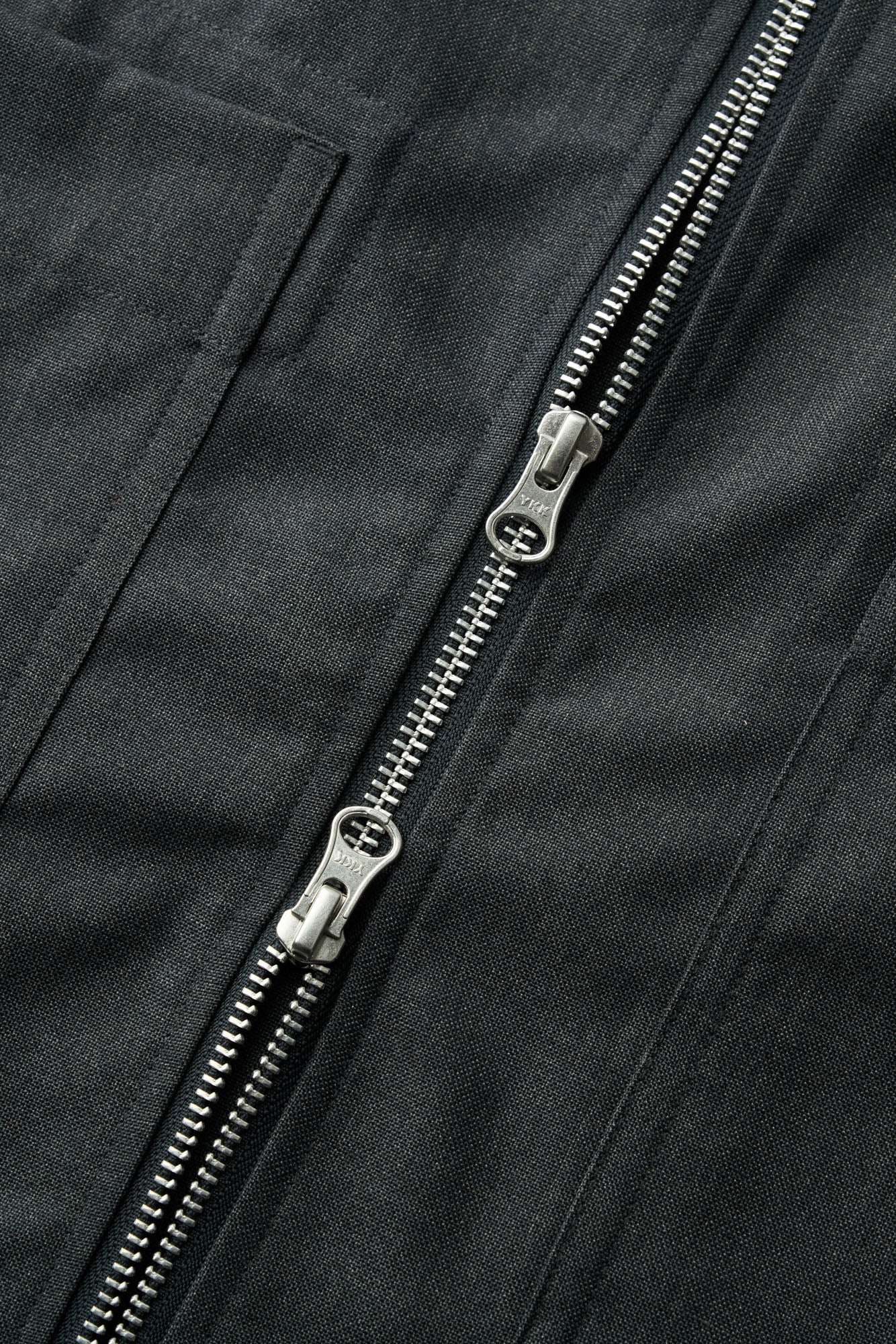 Zip Wool Shirt - Charcoal