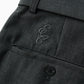 Twin Pleat Wool Short - Charcoal