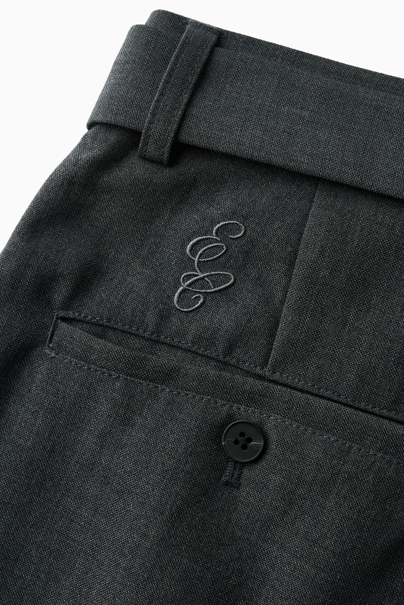 Twin Pleat Wool Short - Charcoal