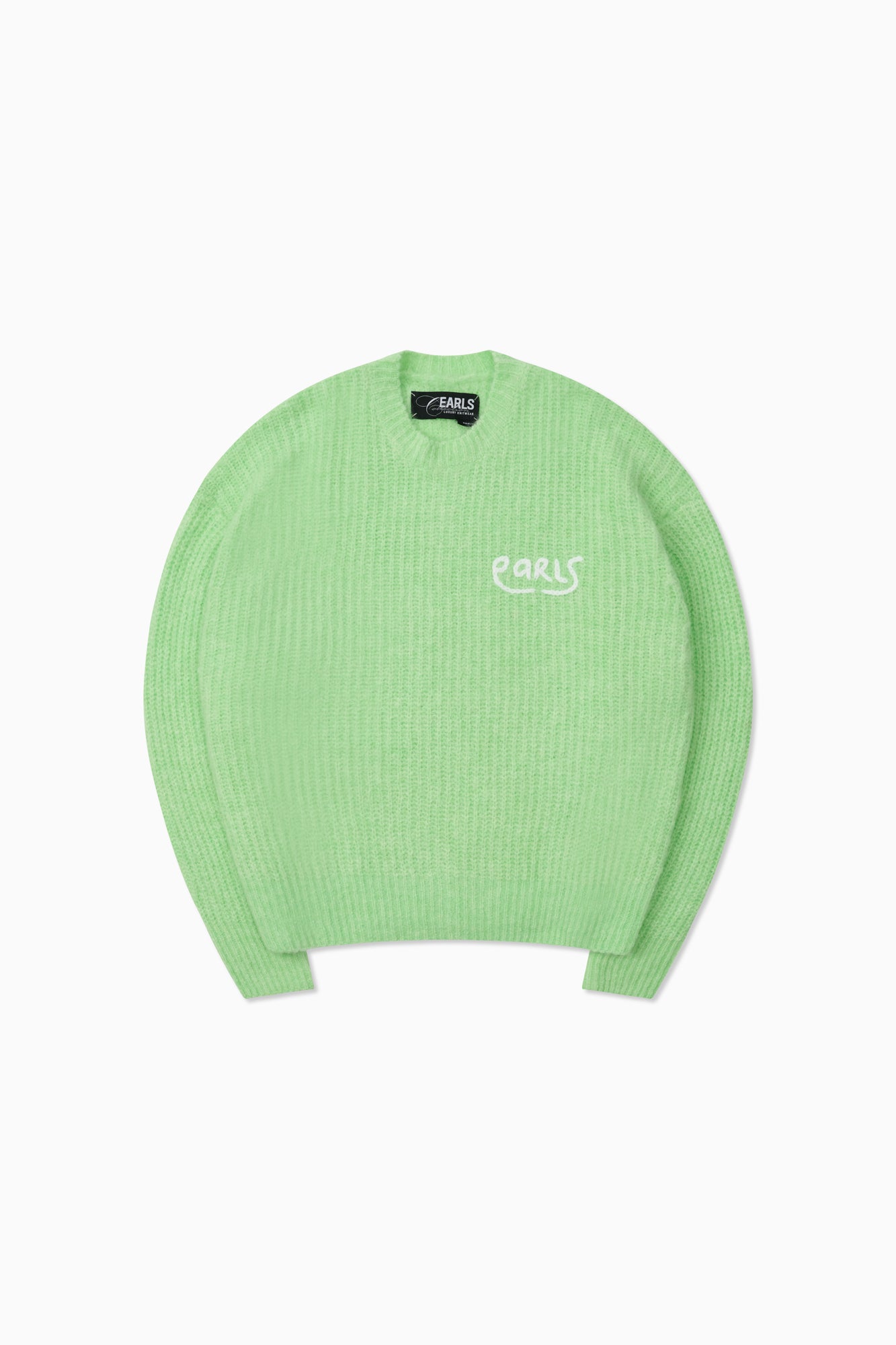 Mohair Knit Crew - Mint