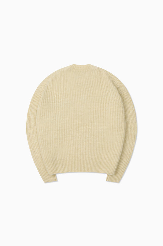 Mohair Knit Crew - Sand
