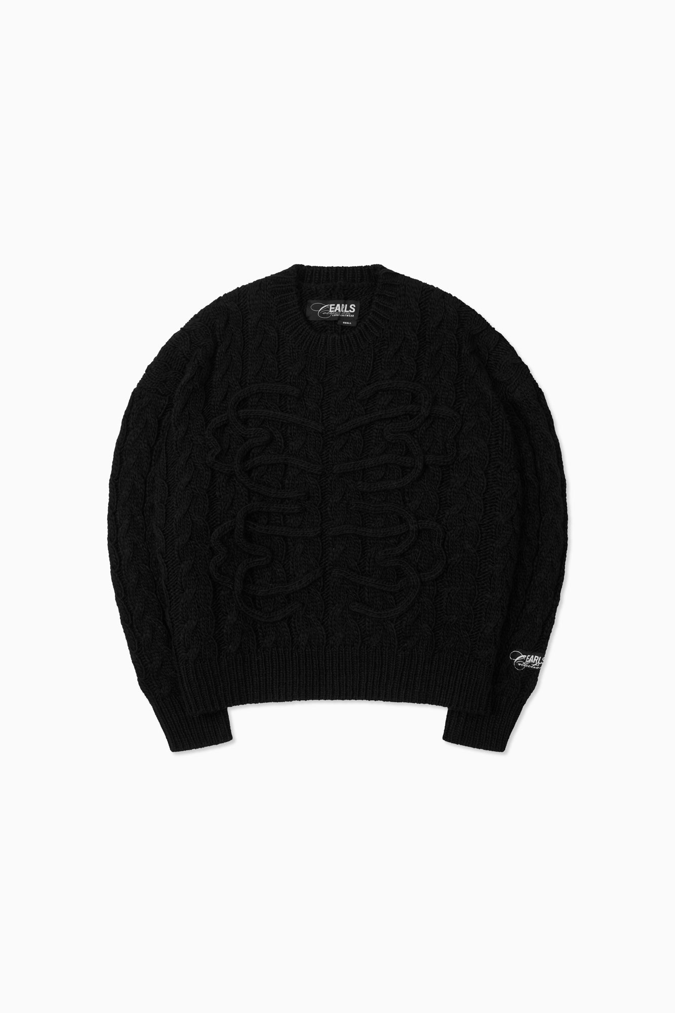 Monogram Crew - Black