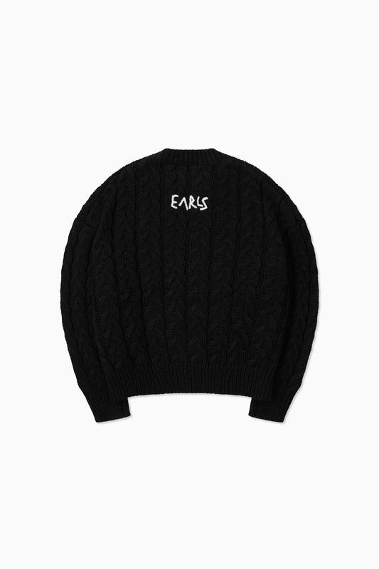 Monogram Crew - Black