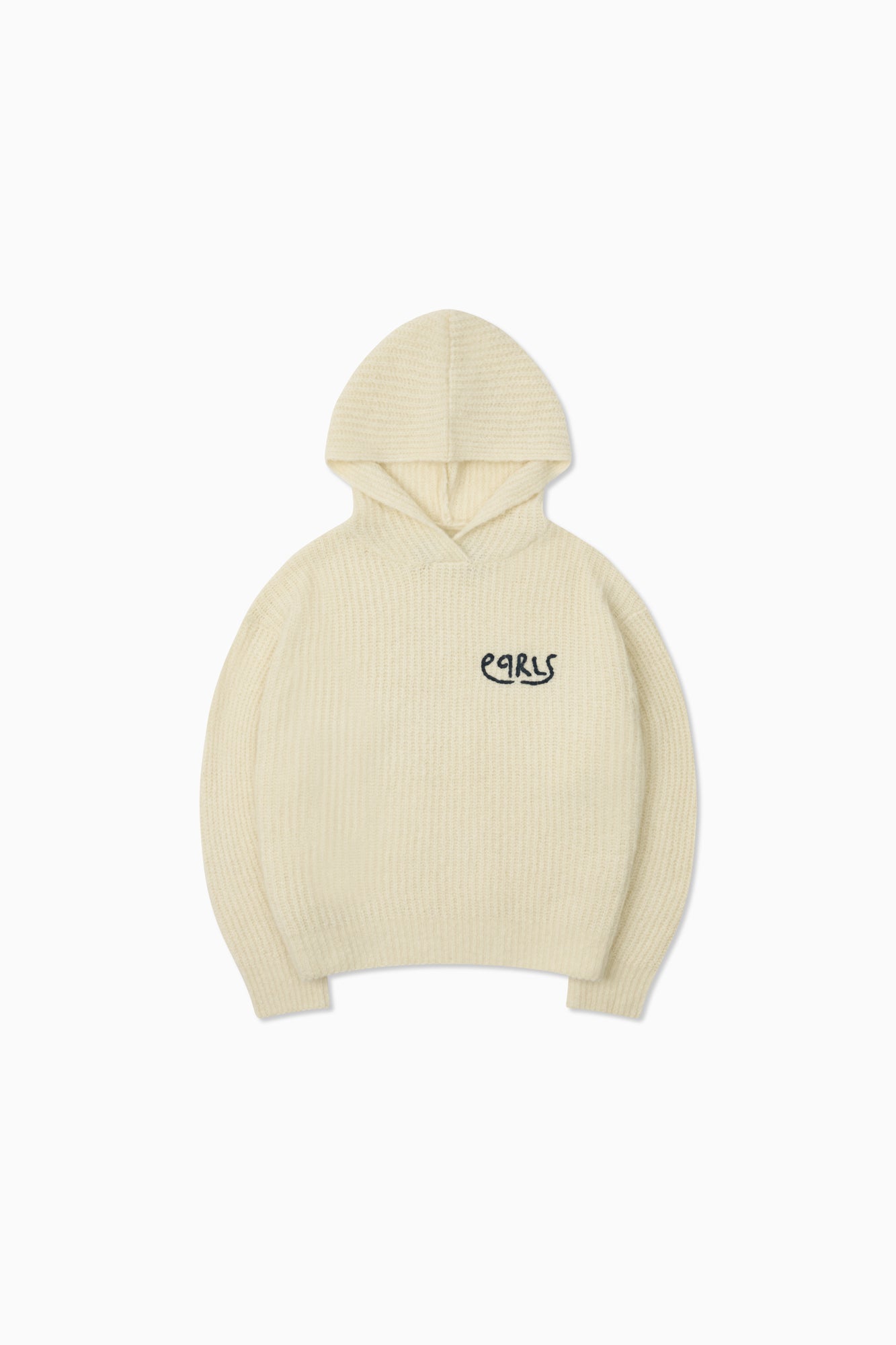 Mohair Knit Hood - Cream