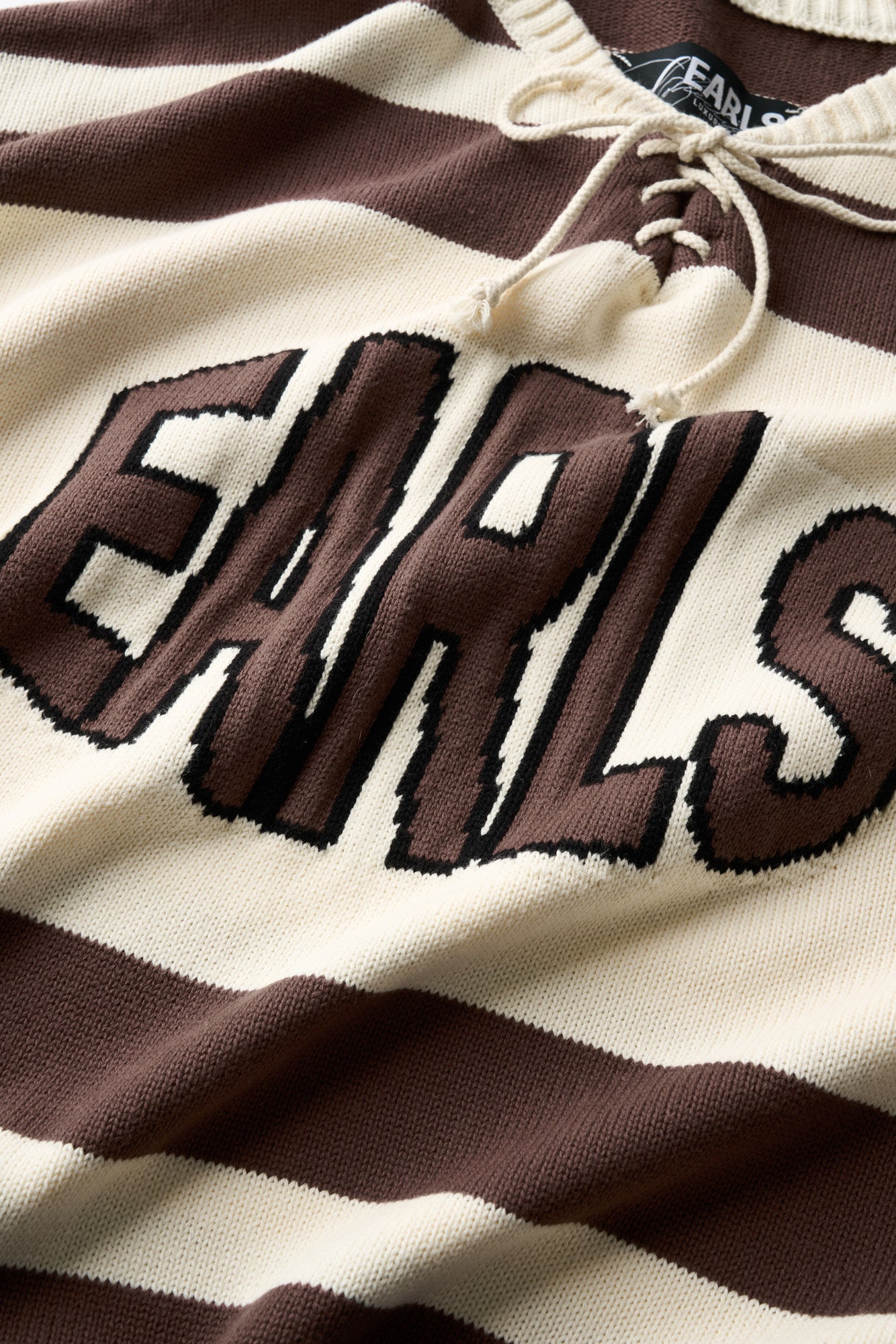 Hockey Knit - Cream/Brown