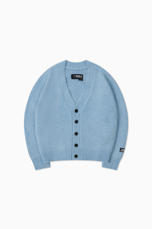 Mohair Cableknit Cardigan - Ice