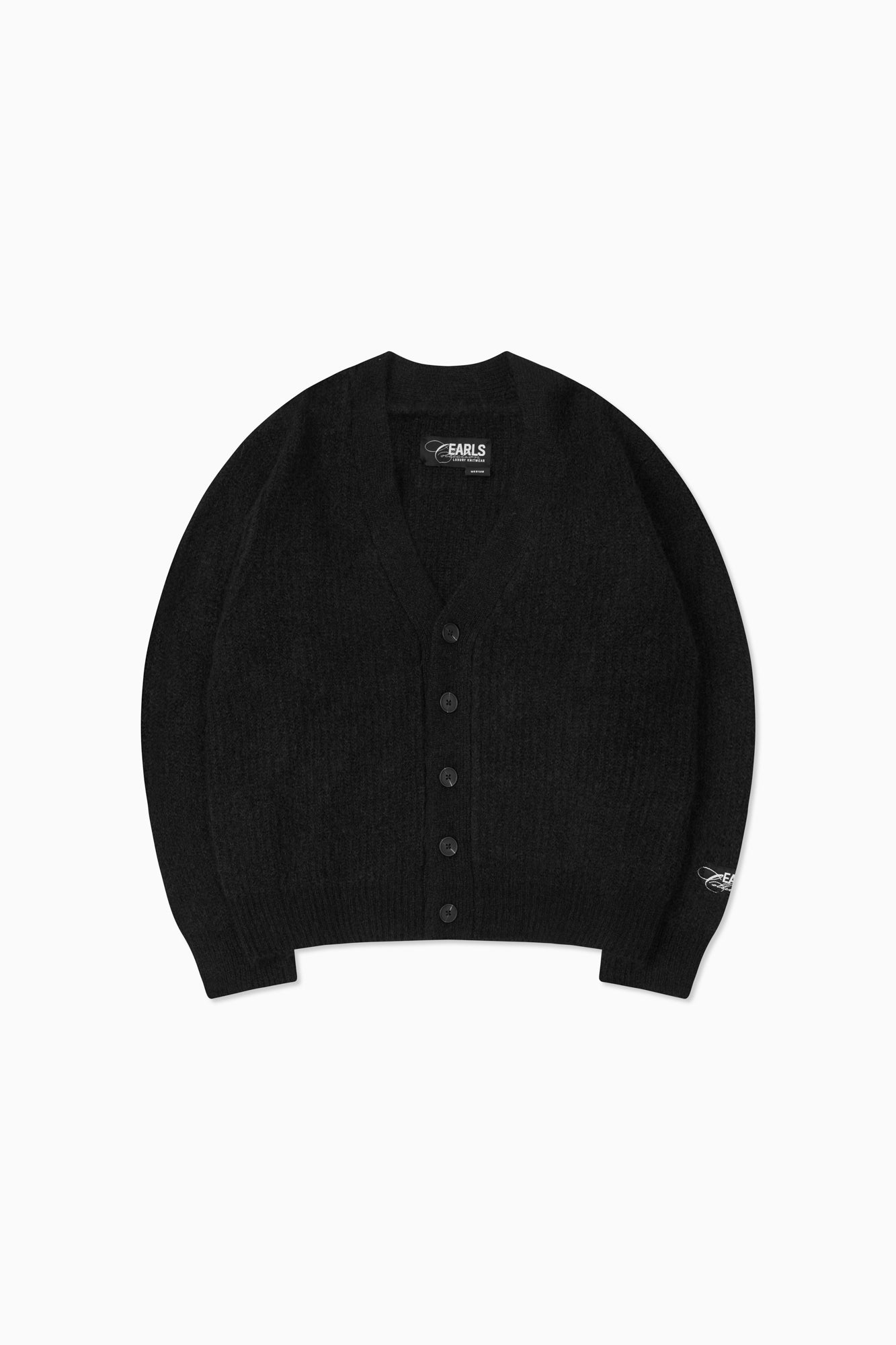 トップス UNUSED MOHAIR CARDIGAN BLACK 19AW UNUSED MOHAIR CARDIGAN BLACK 19AW Mohair knit cardigan | UNUSED