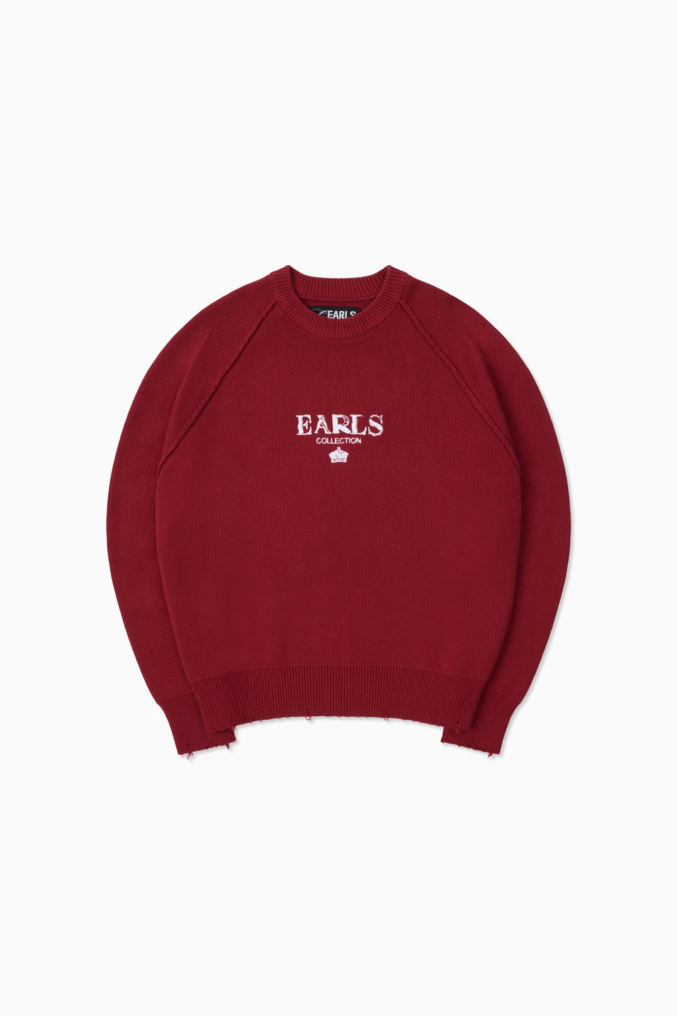 Distressed Hem Knit - Red