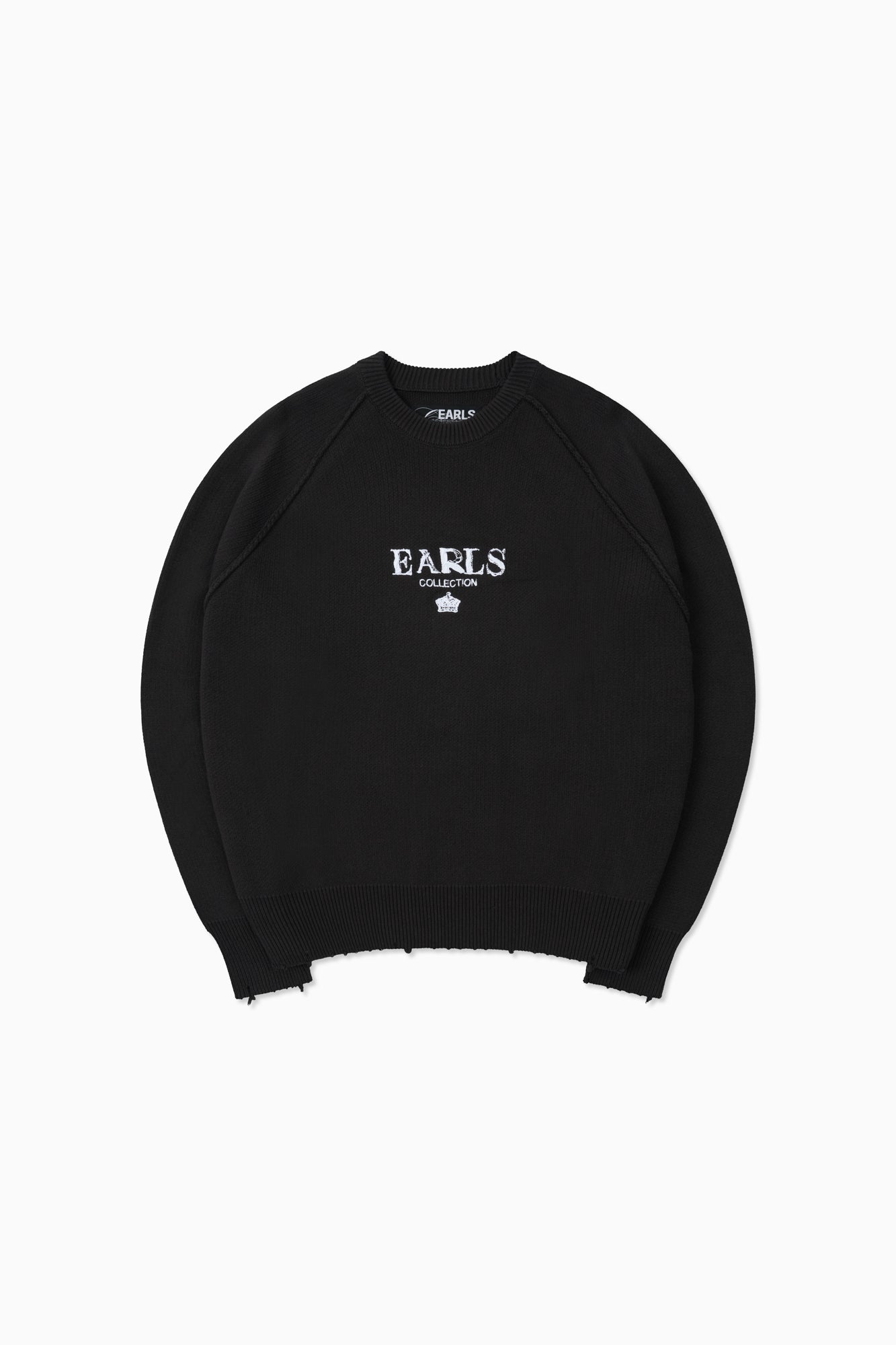 Distressed Hem Knit - Black