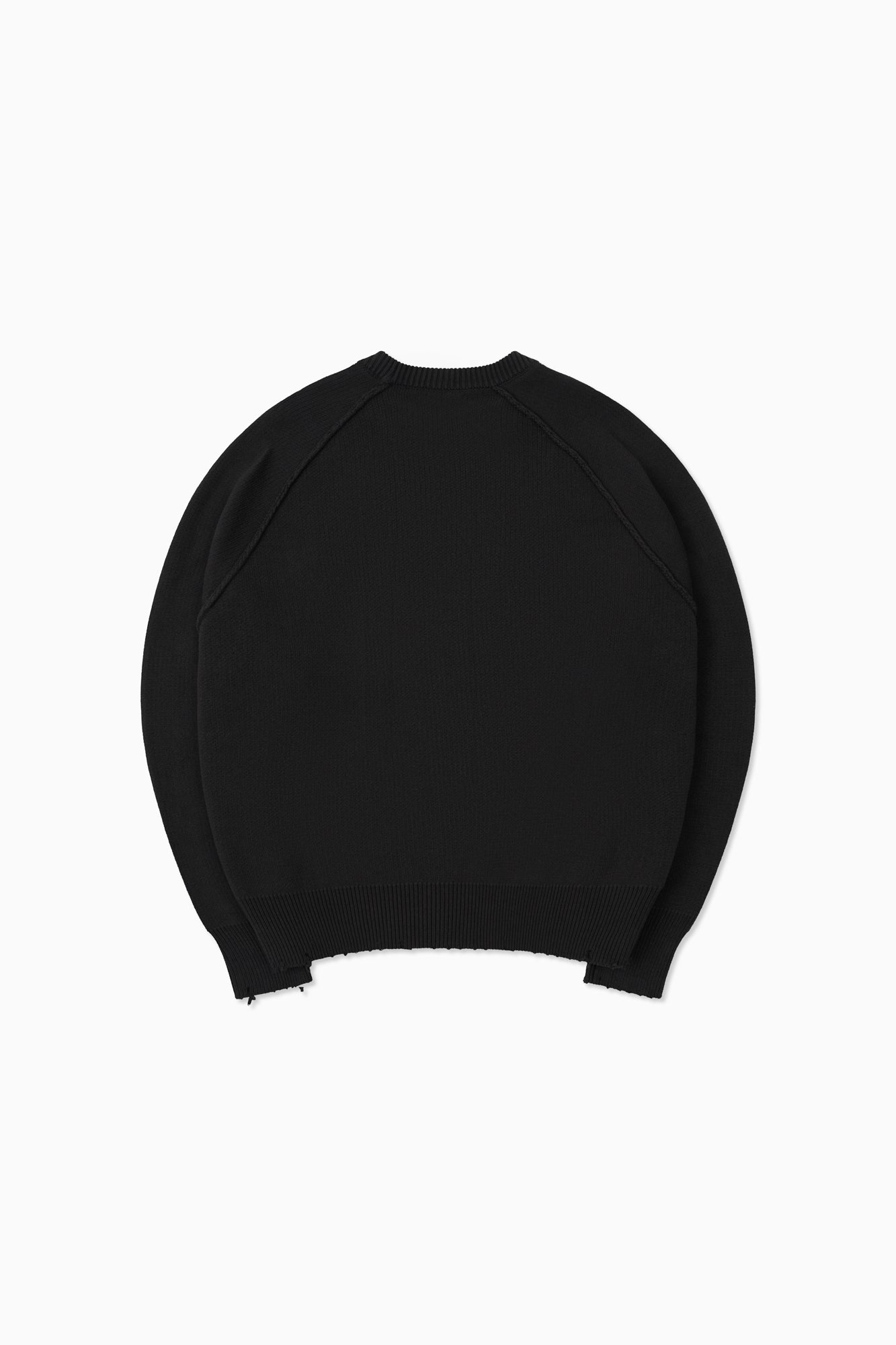 Distressed Hem Knit - Black