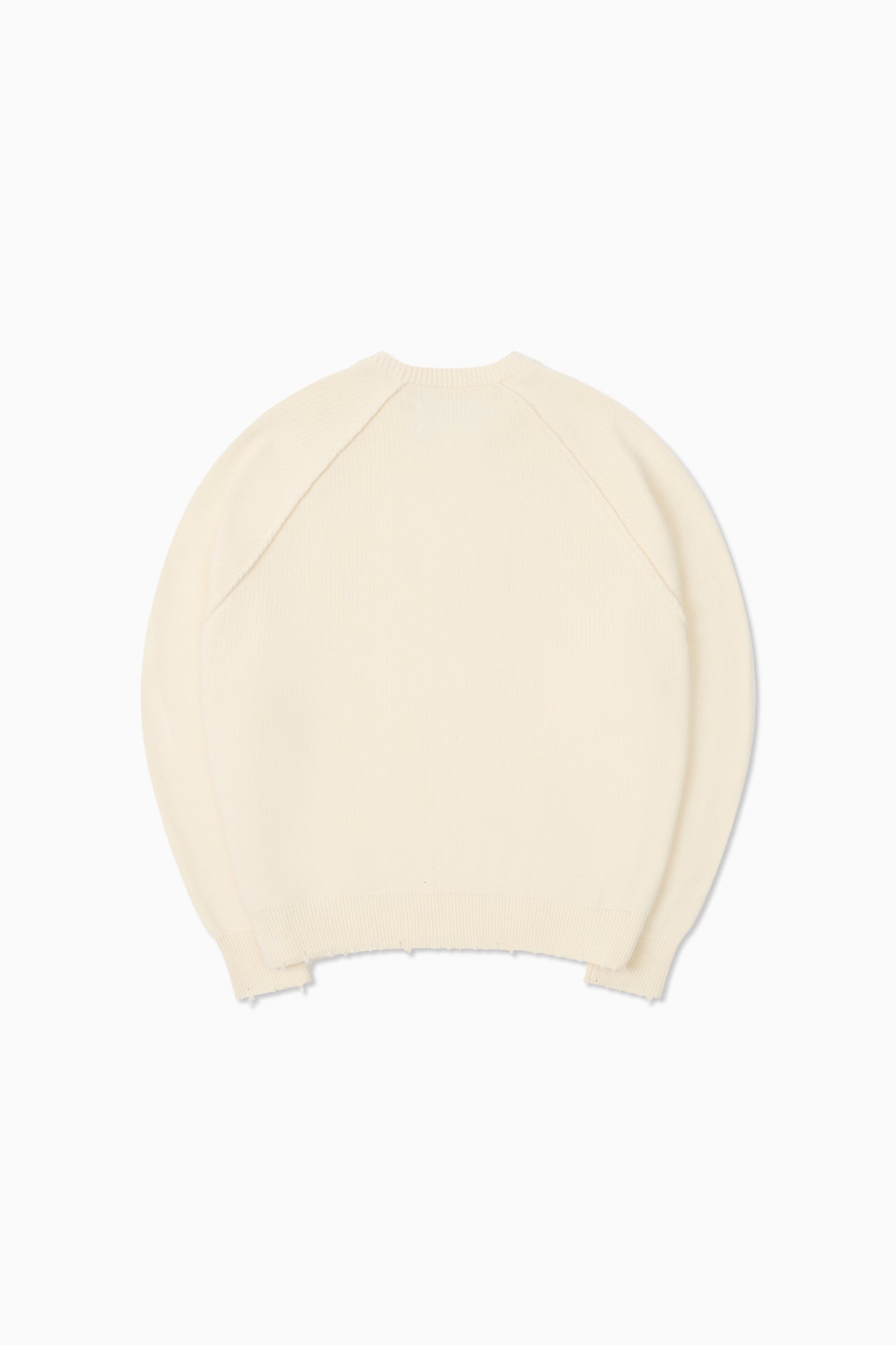 Distressed Hem Knit - Cream