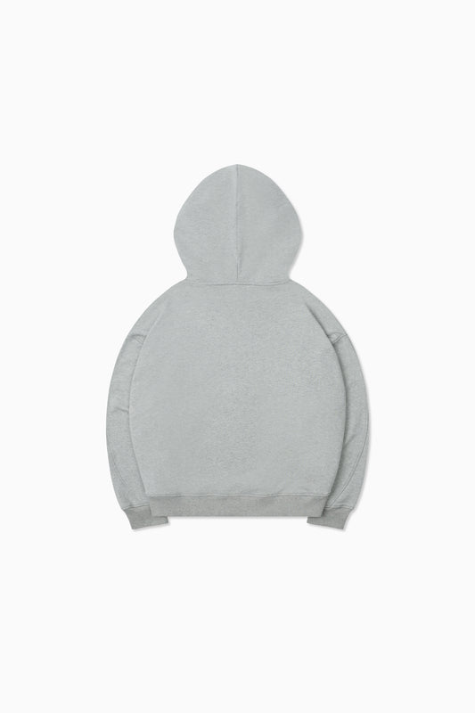 Thick Stitch Hood - Grey Marle