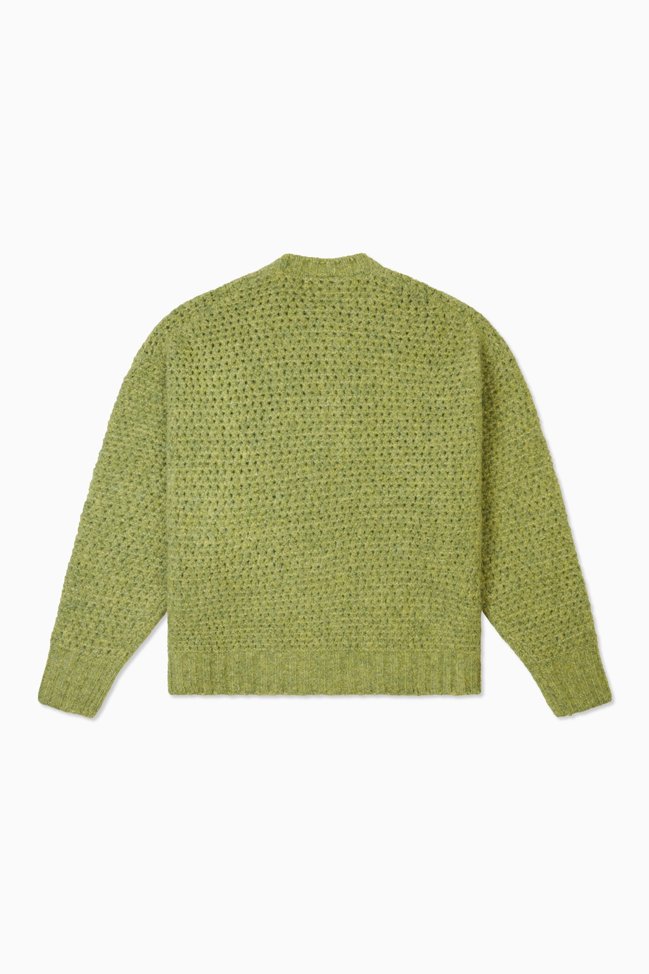 Fluffy Waffle Knit - Grinch Green