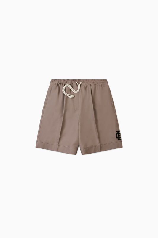 Pleated Formal Change Short - Brown