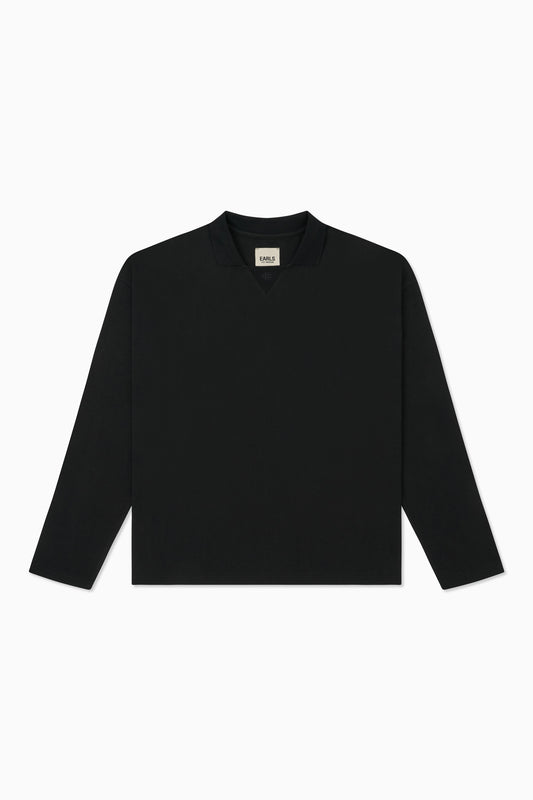 L/S Sports Polo - Black