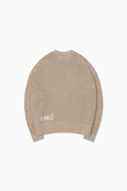 Linen Knit Crew - Orange