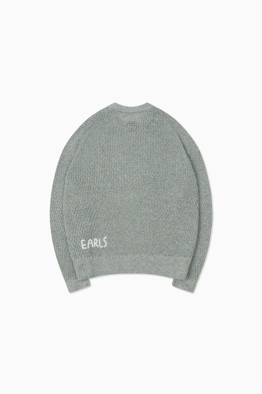 Linen Knit Crew - Blue