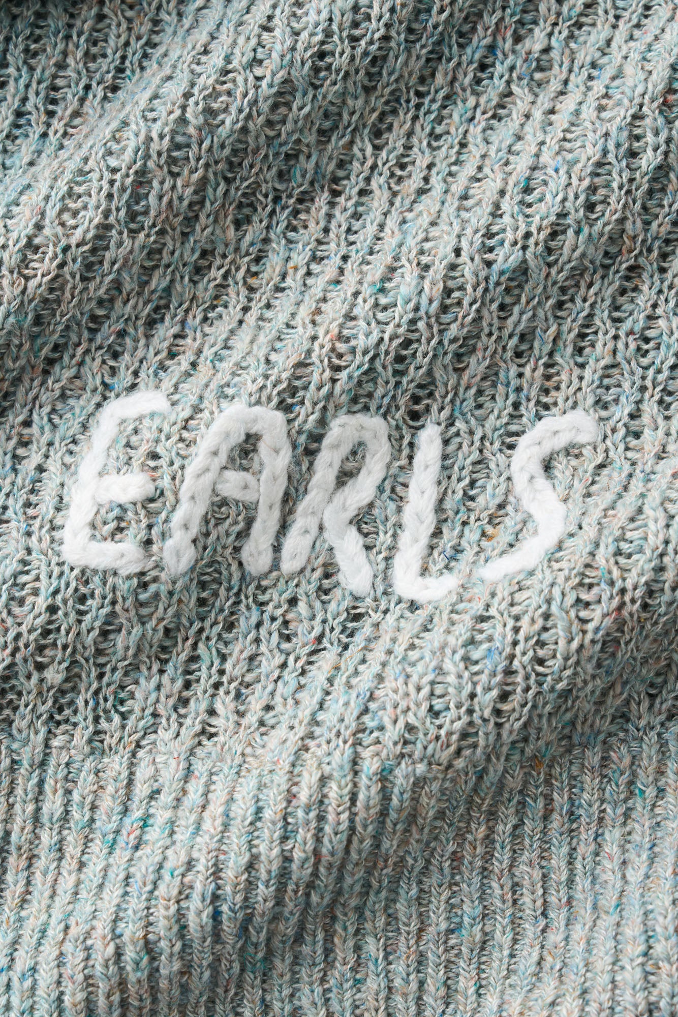 Linen Knit Crew - Blue