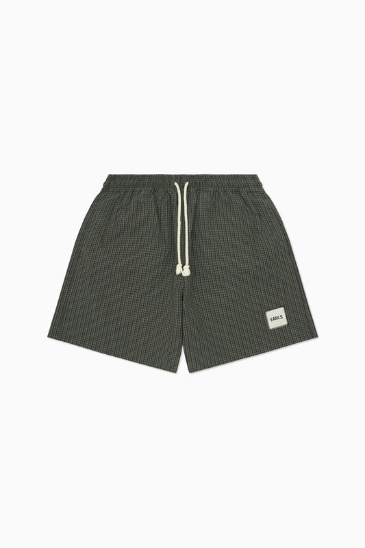 Seersucker Swim Short - Green
