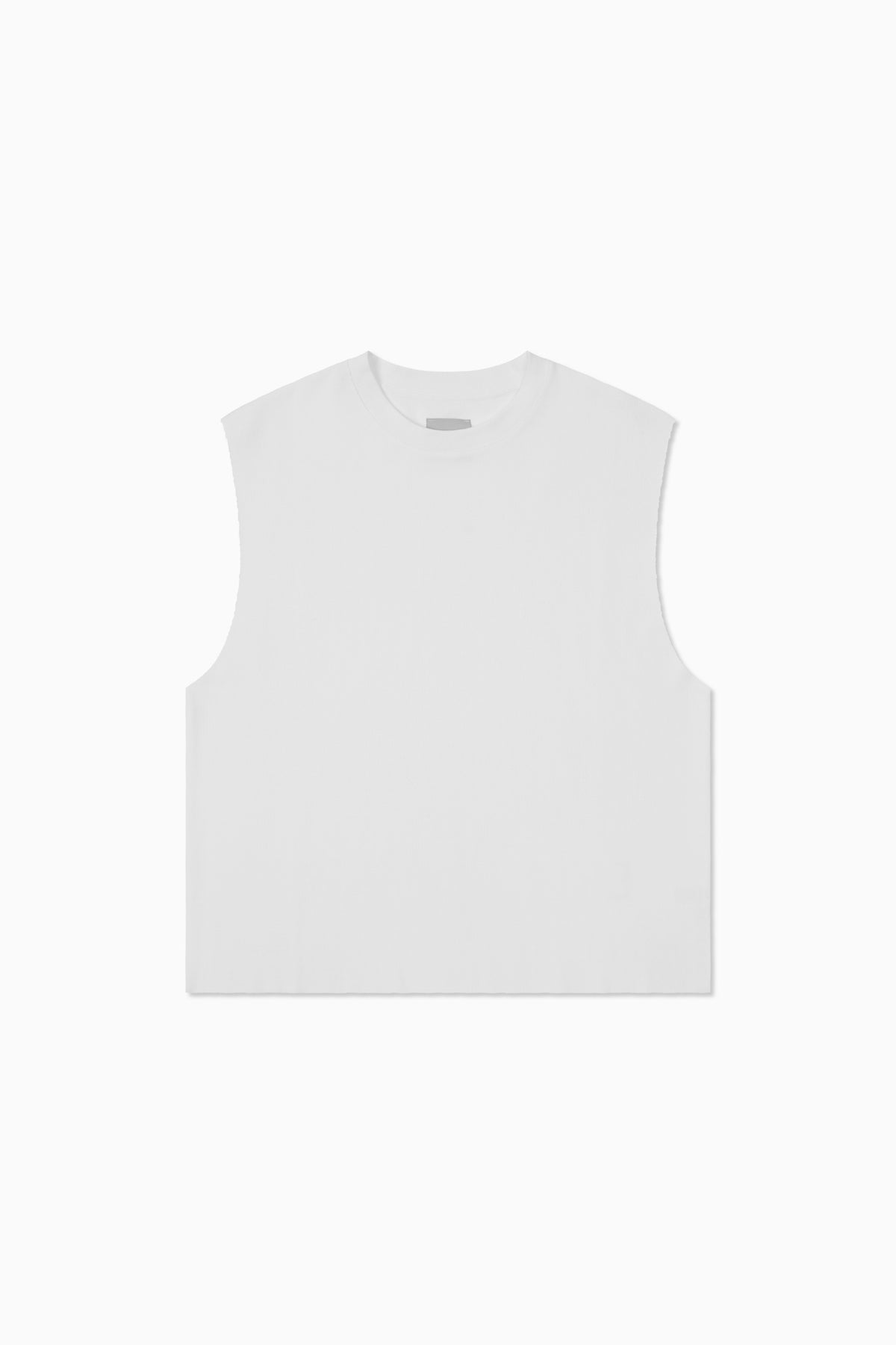 Boxy Rib Tank - White