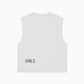 Distressed Rib Tank - White