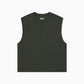 Distressed Rib Tank - Khaki