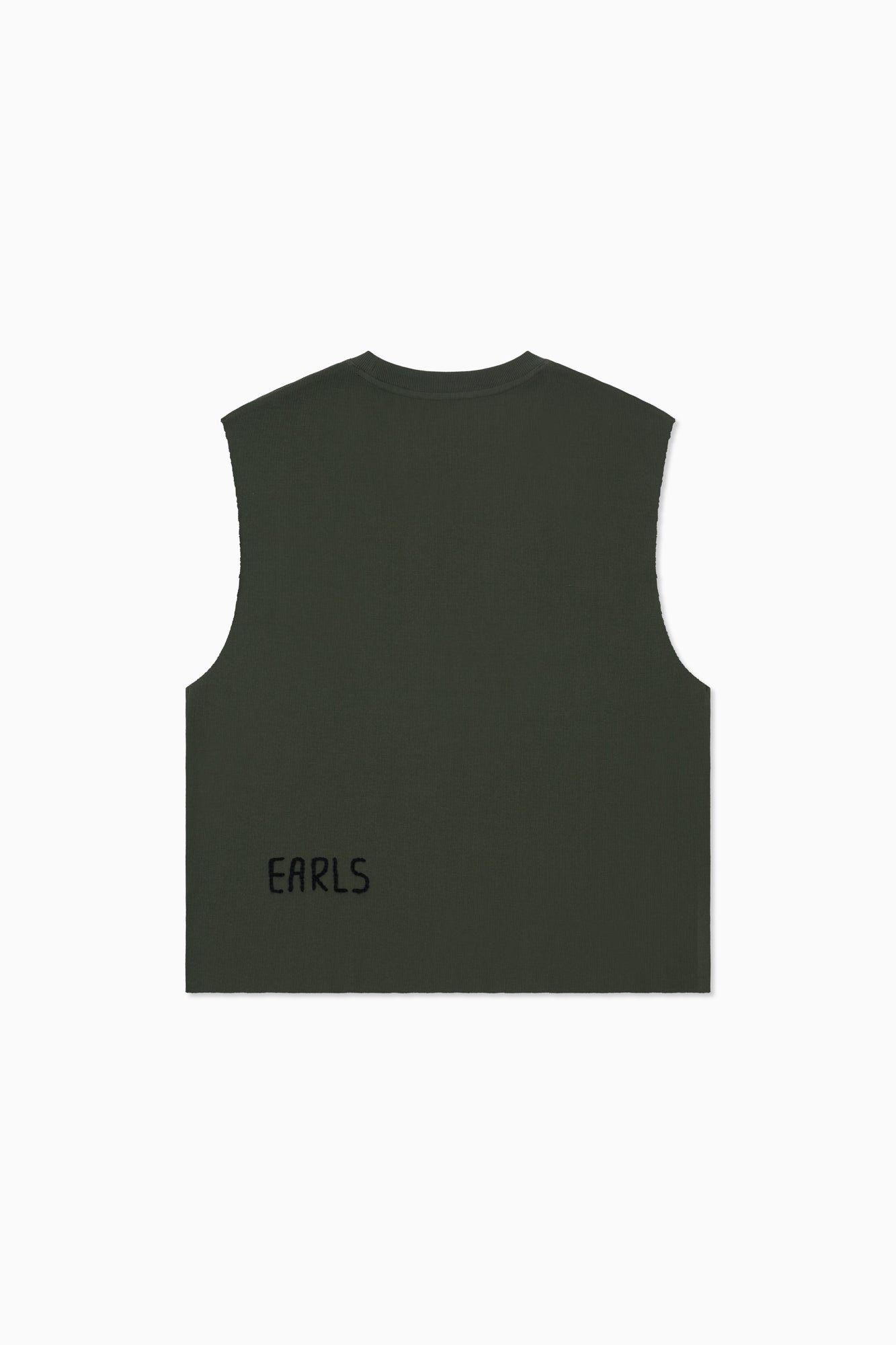 Distressed Rib Tank - Khaki