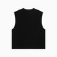 Distressed Rib Tank - Black