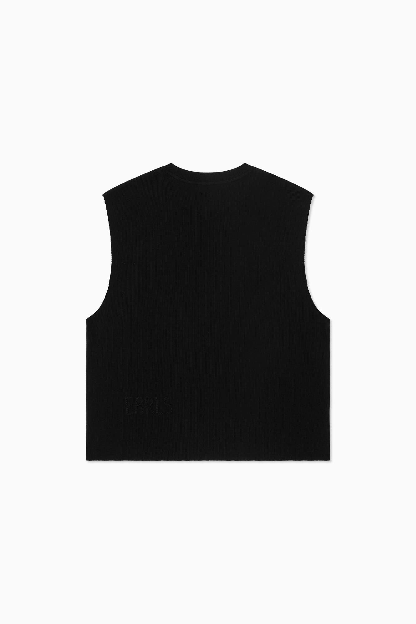 Distressed Rib Tank - Black