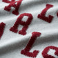 Felt Tee - Grey Marle/Red