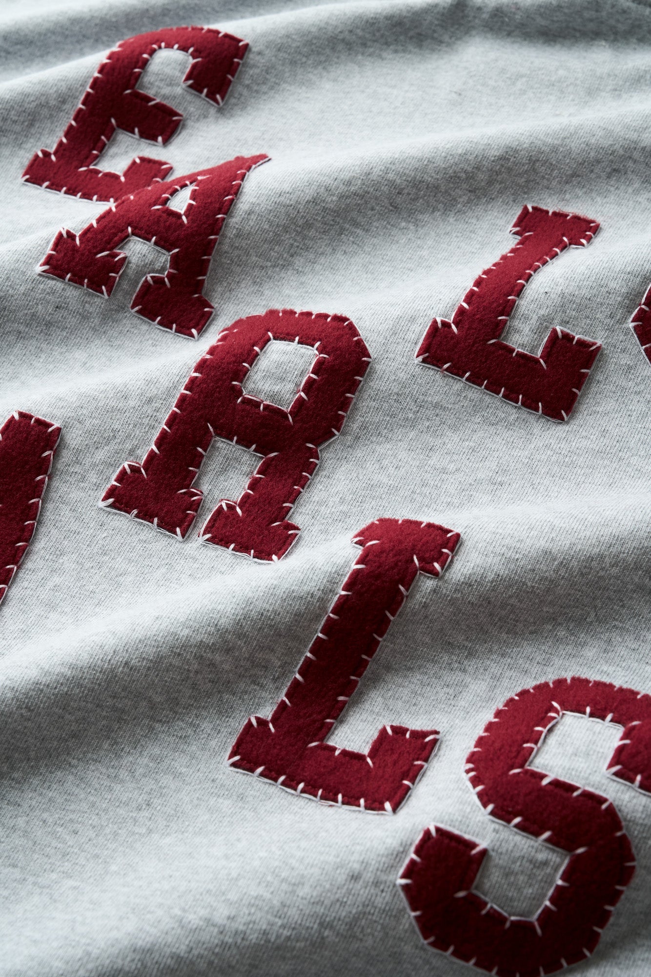 Felt Tee - Grey Marle/Red