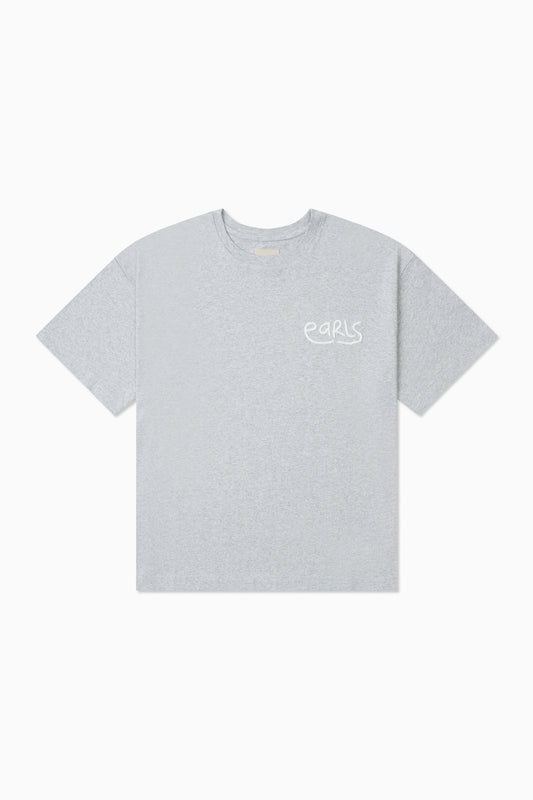 Thick Stitch Tee - Grey Marle