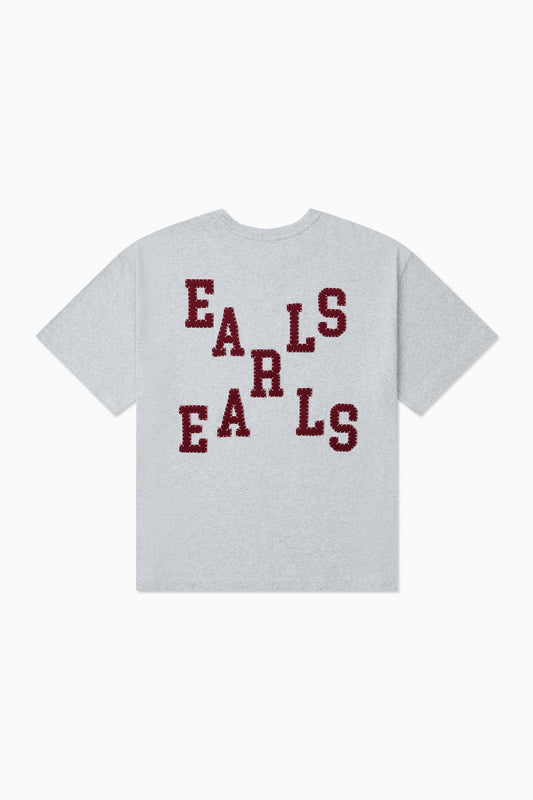 Felt Tee - Grey Marle/Red