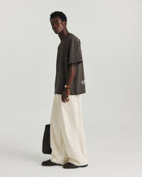 Stripe Block Tee - Brown