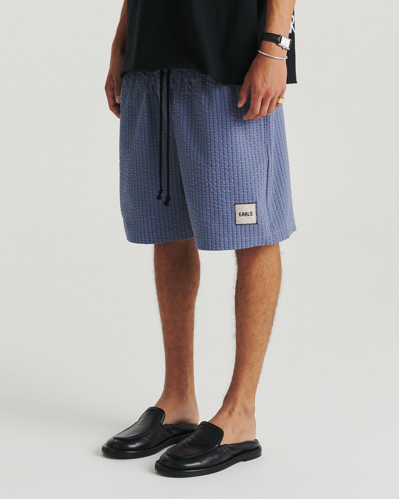 Seersucker Swim Short - Blue