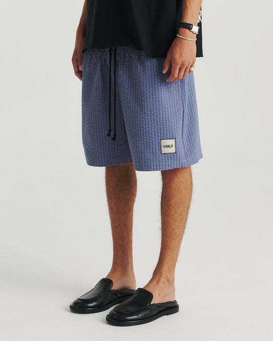 Seersucker Swim Short - Blue