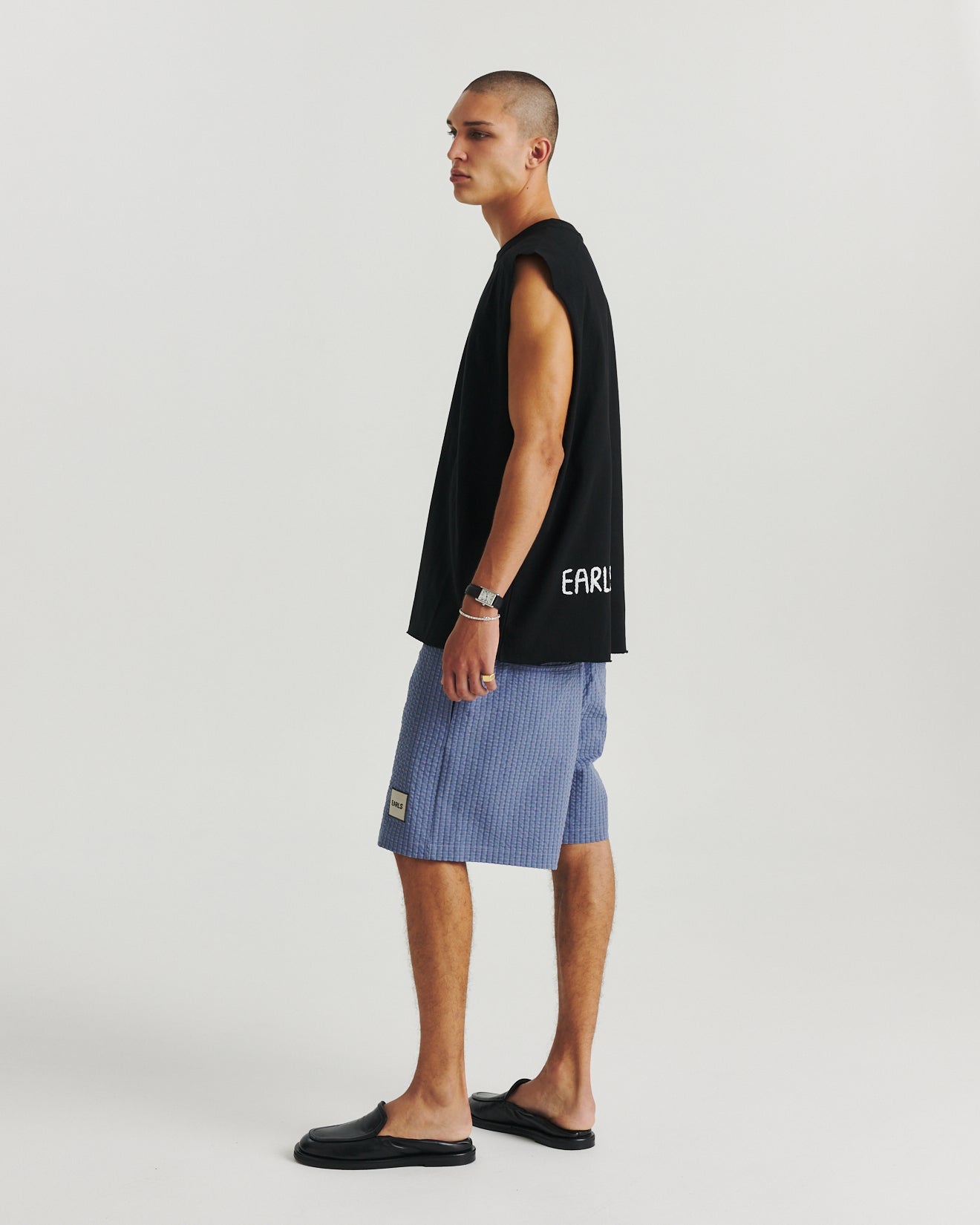 Seersucker Swim Short - Blue