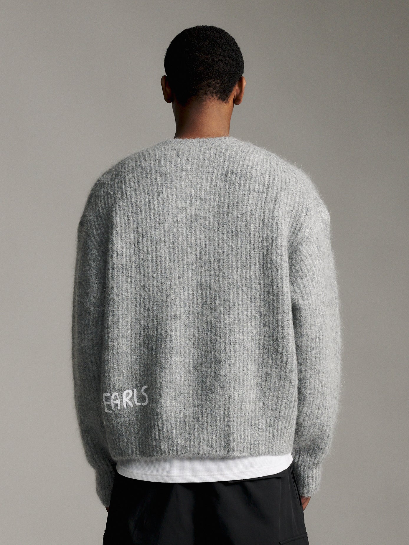 Solid Mohair Knit - Grey Marle