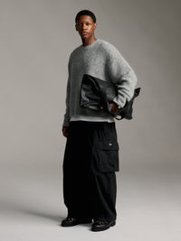 Solid Mohair Knit - Grey Marle