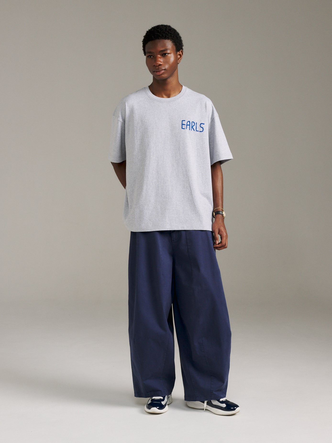 Capital Stitch Tee - Grey Marle