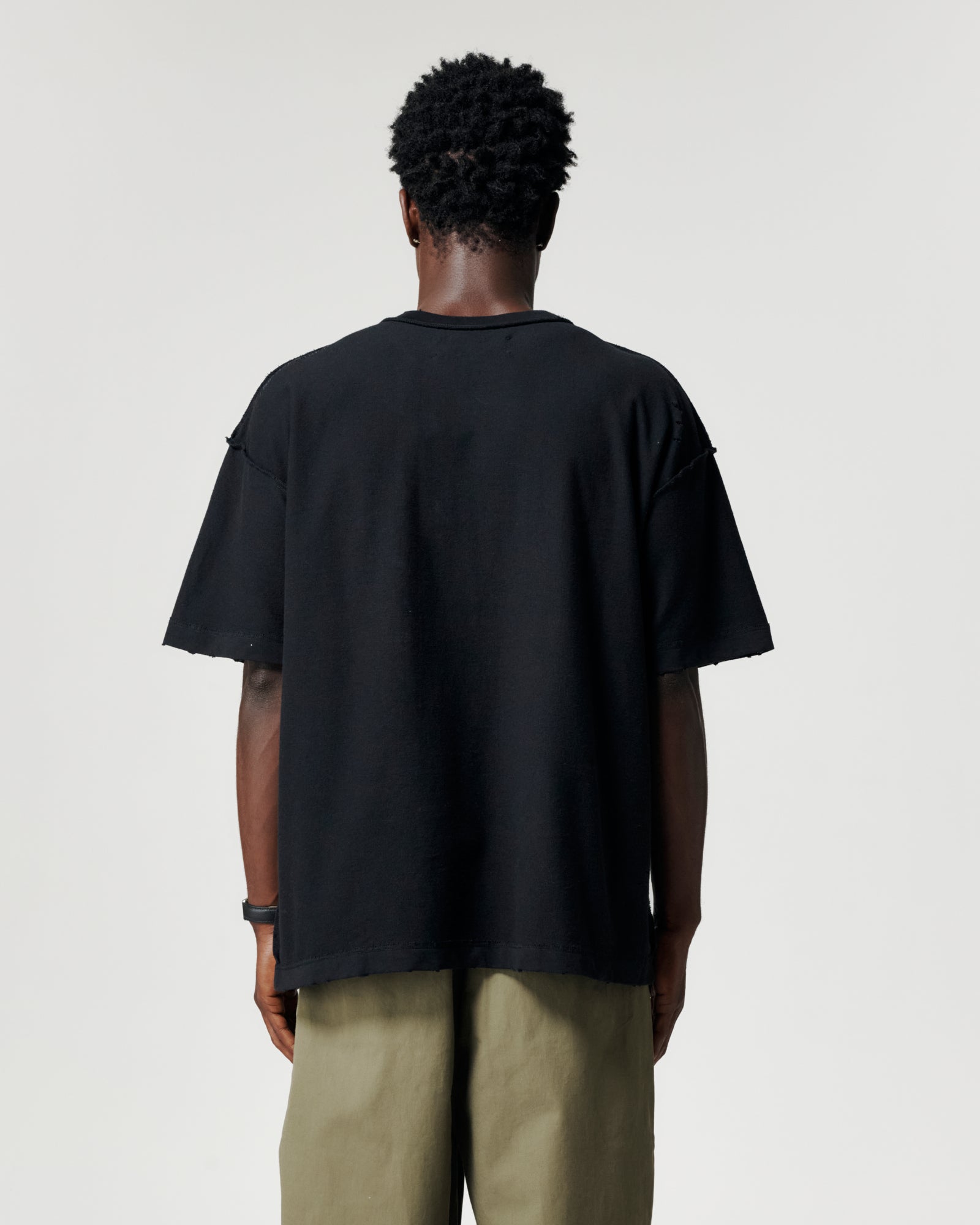 Organic Cotton Block Tee - Black – Earls Collection
