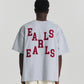 Felt Tee - Grey Marle/Red