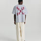 Felt Tee - Grey Marle/Red