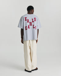 Felt Tee - Grey Marle/Red