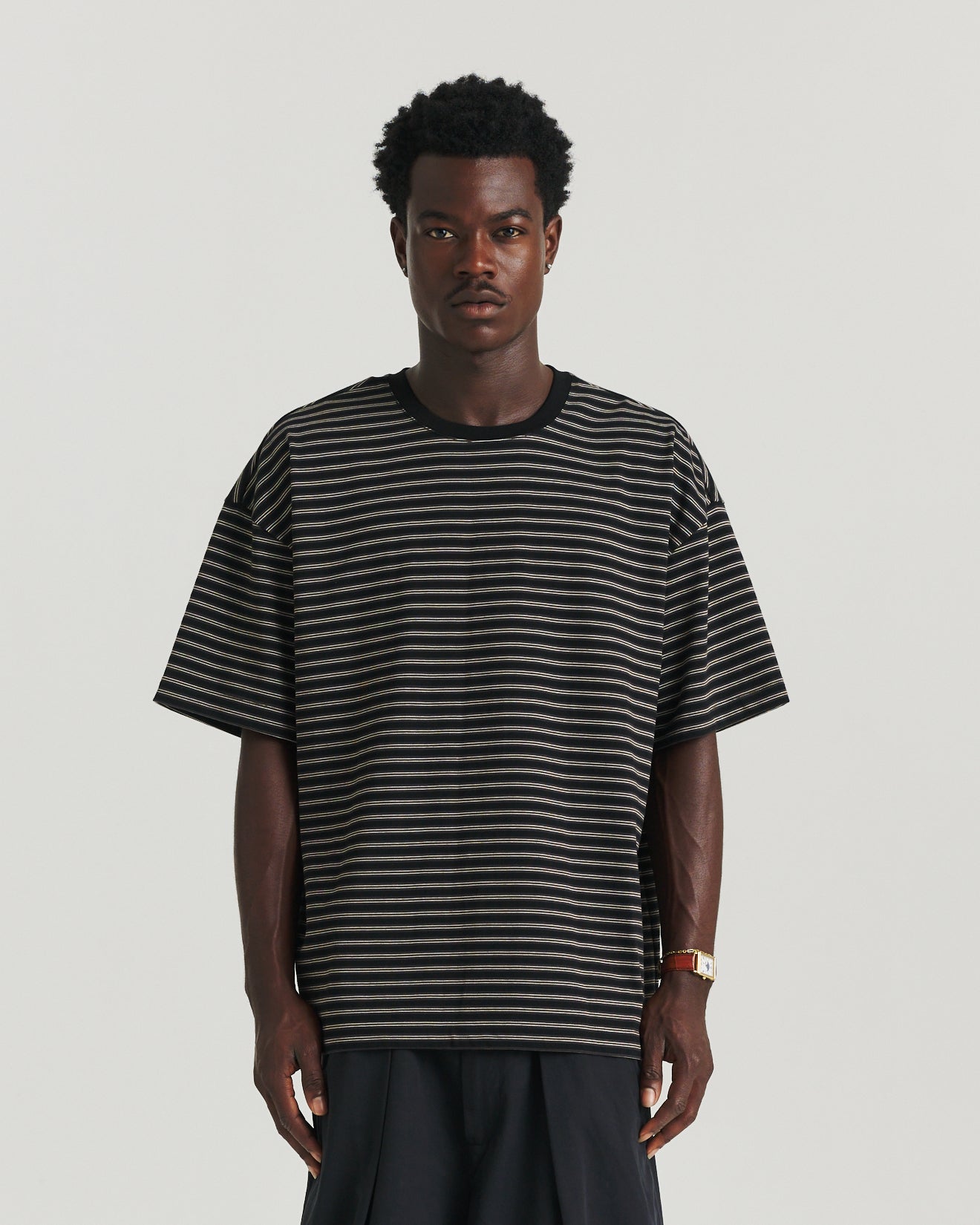 Stripe Block Tee - Black