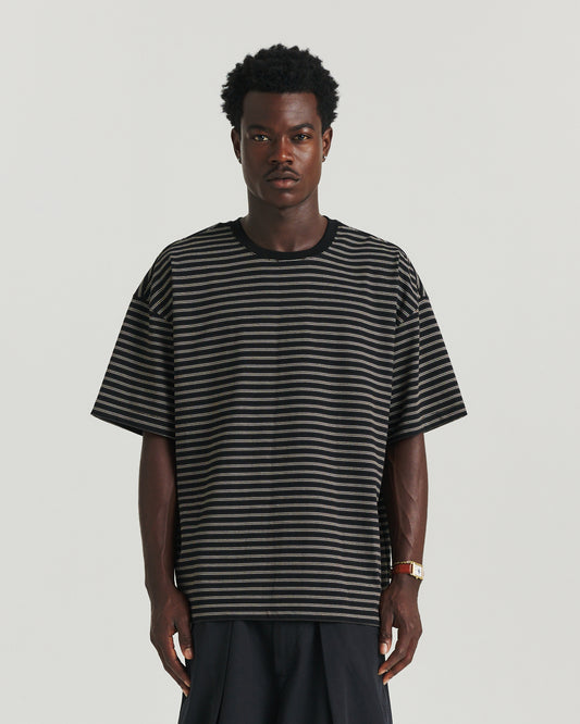 Stripe Block Tee - Black