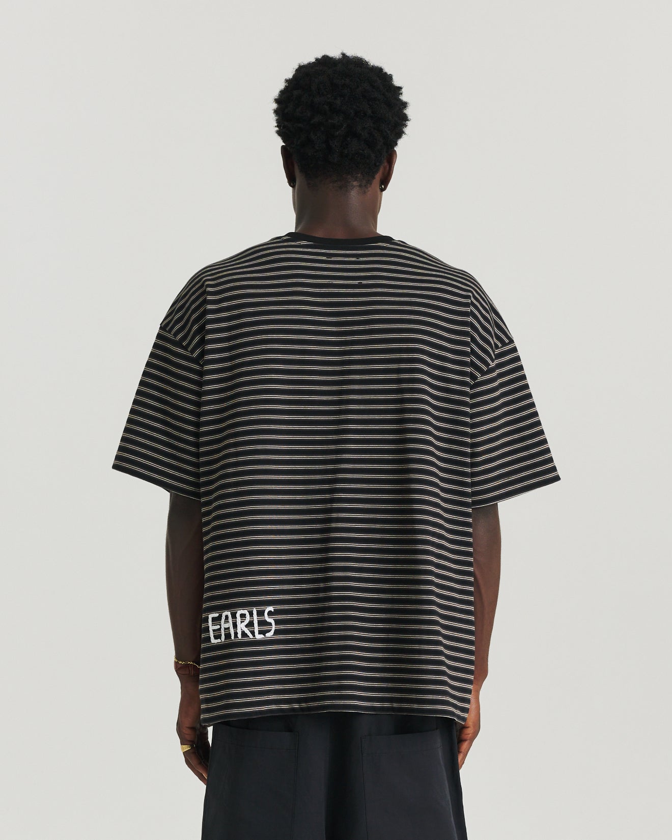 Stripe Block Tee - Black