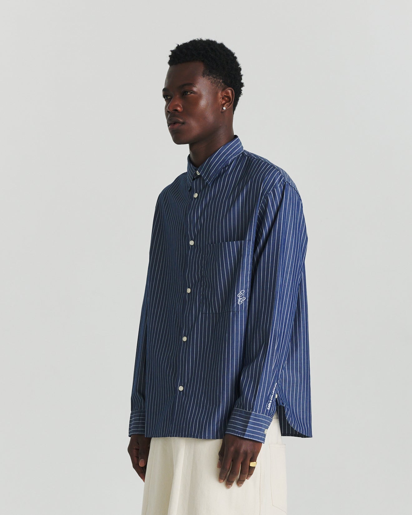 CBD Shirt - Navy Stripe