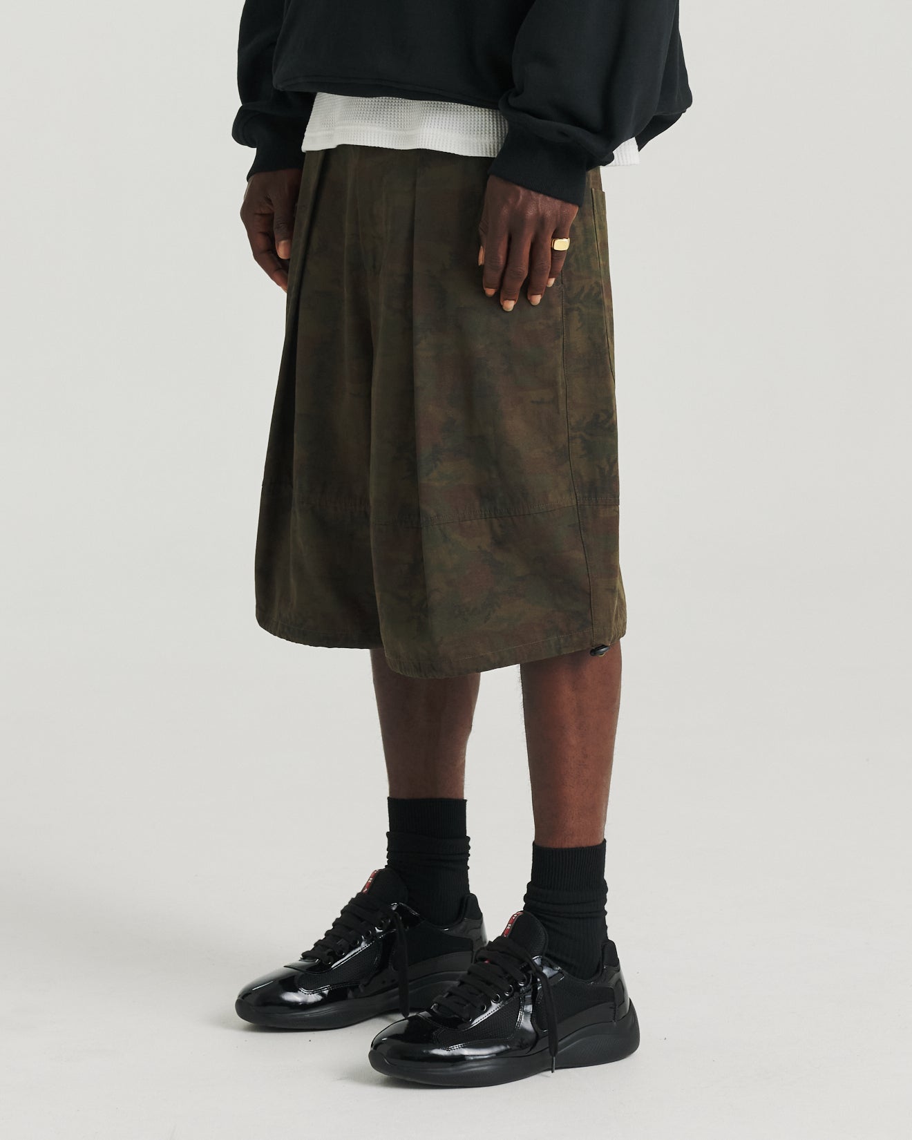 Printed Bungee Short - Camo